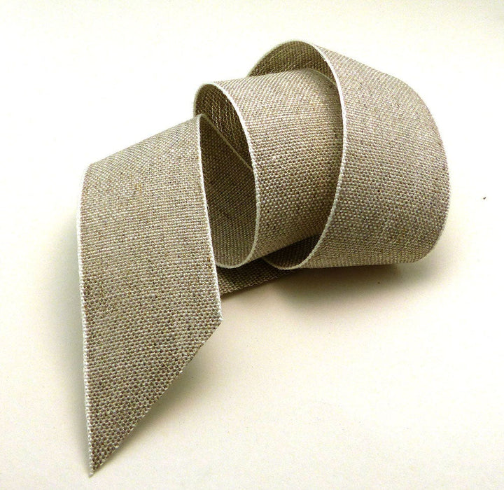 Natural Linen  Ribbon Made in France 1 1/2Inches wide