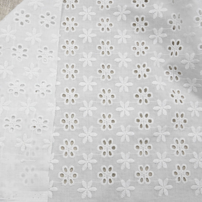 Cotton Embroidered Eyelet Fabric 100% Cotton