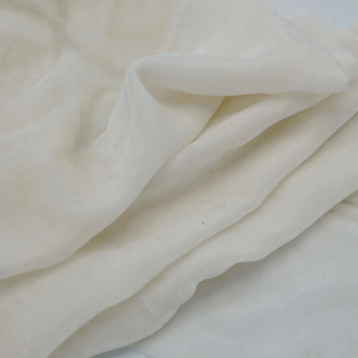 Beautiful Silk Velvet Fabric White