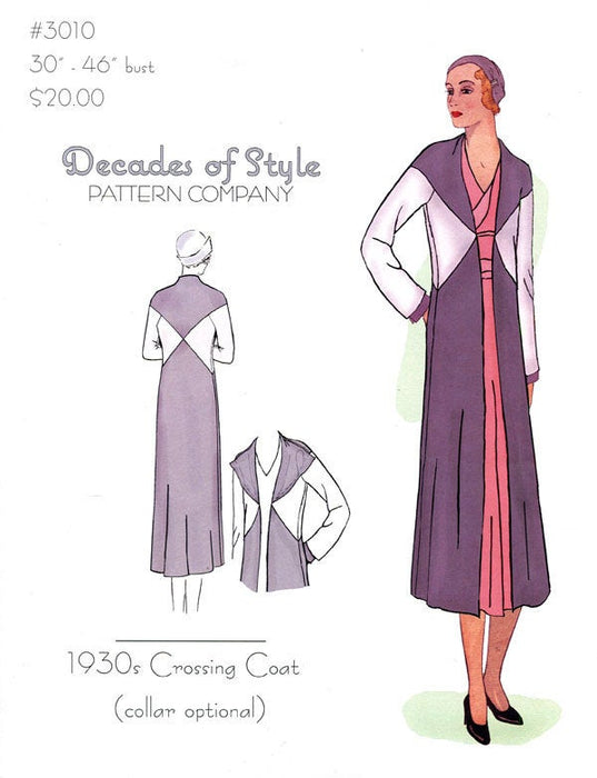 Crossing Coat 1930's Sewing Pattern