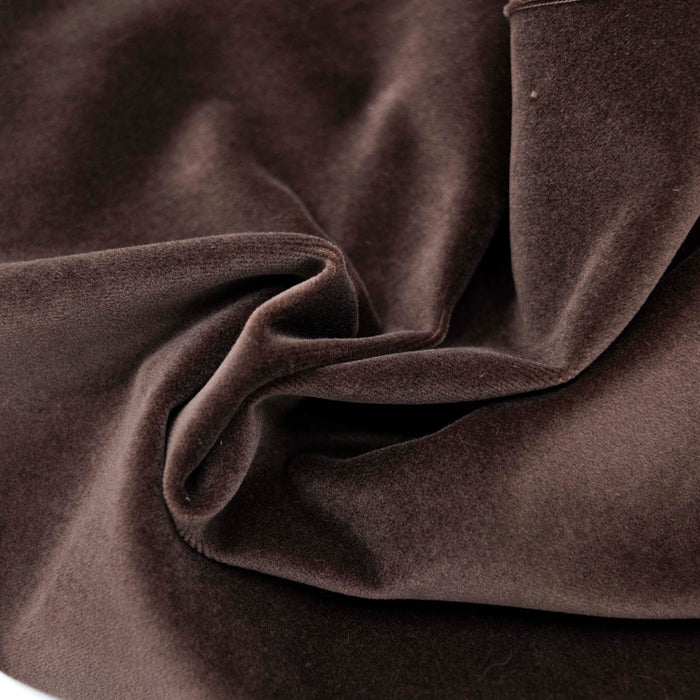 Italian Brown Cotton Velveteen