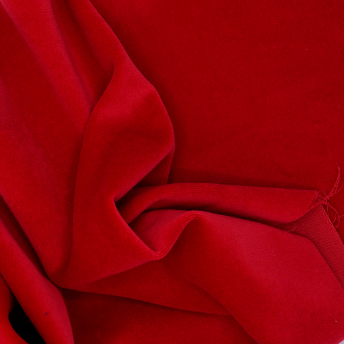 Santa Red Cotton Velveteen