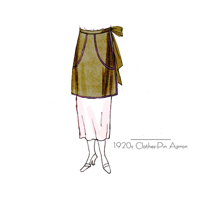 Clothes Pin Apron Vintage Style Sewing Pattern