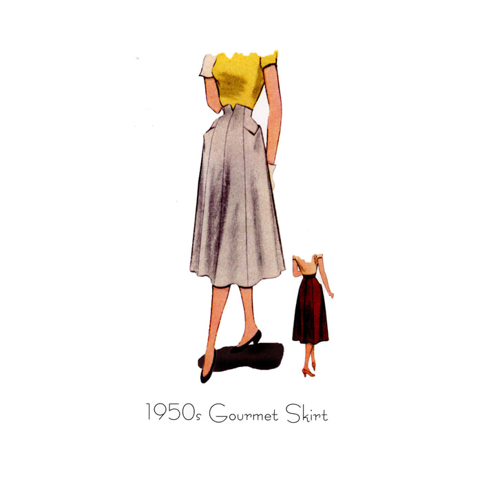 Gourmet Skirt Vintage Style Sewing Pattern