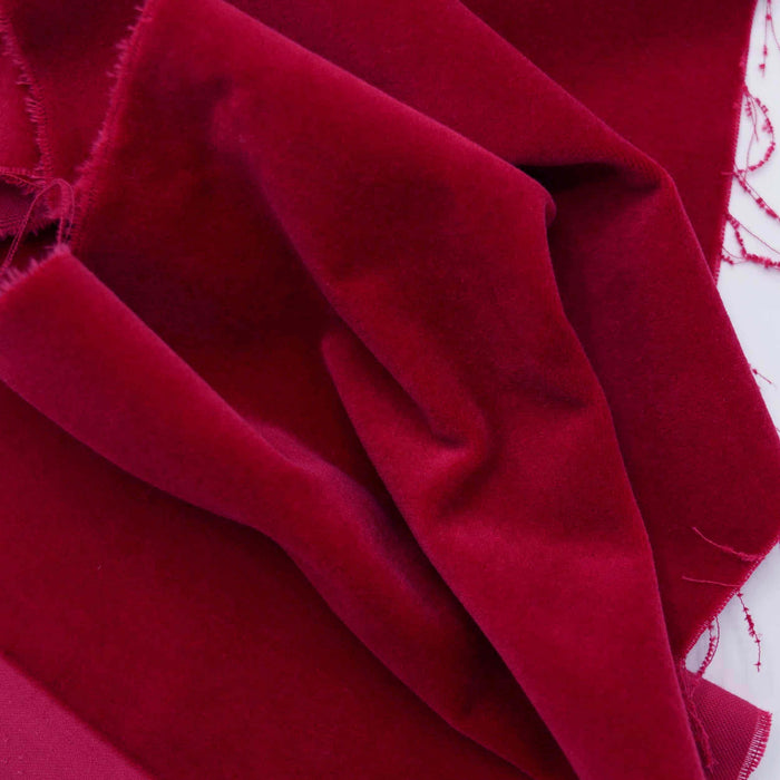 Cranberry Cotton Velveteen