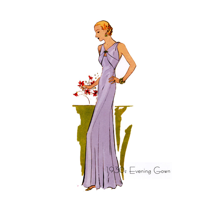 Evening Gown Vintage Style Sewing Pattern