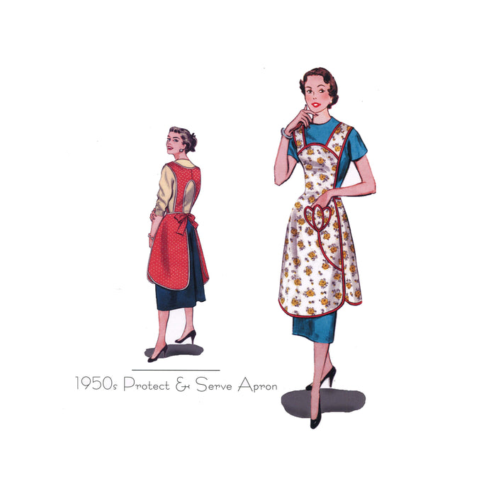 Protect and Serve Apron Vintage Style Sewing Pattern
