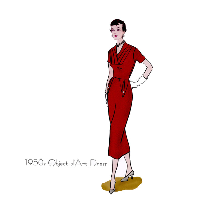 Object d'Art Dress Vintage Style Sewing Pattern