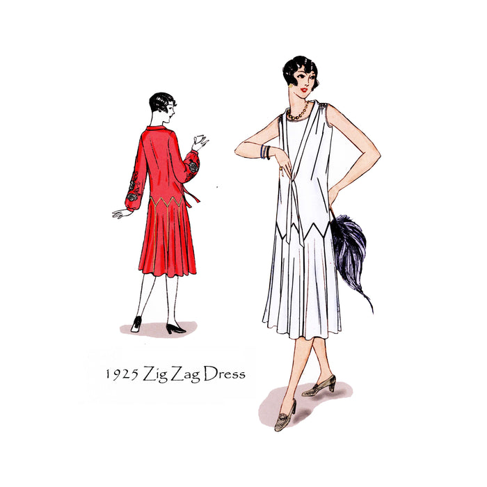 Zig Zag Dress Vintage Style Sewing Pattern