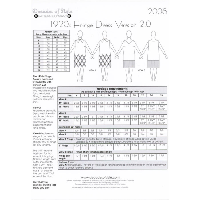 Fringe Dress Version 2.0 Vintage Style Sewing Patterns