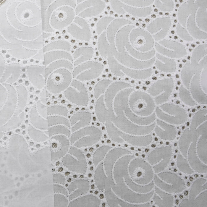 Sweet Cotton Embroidered Eyelet Fabric 100% Cotton