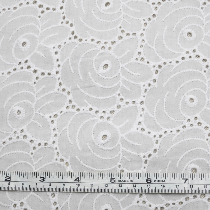 Sweet Cotton Embroidered Eyelet Fabric 100% Cotton