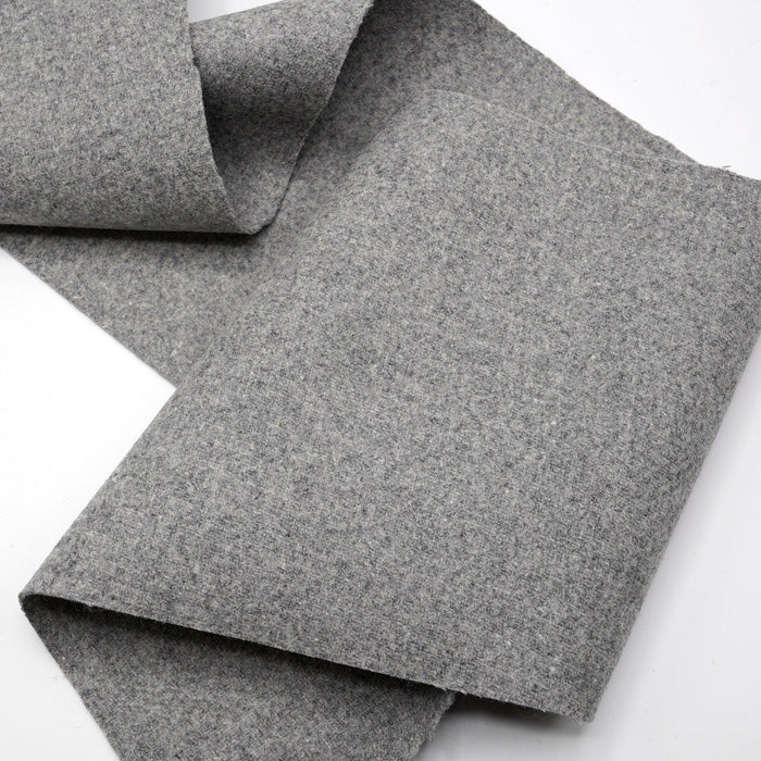 Stone Grey 100% Wool Melton