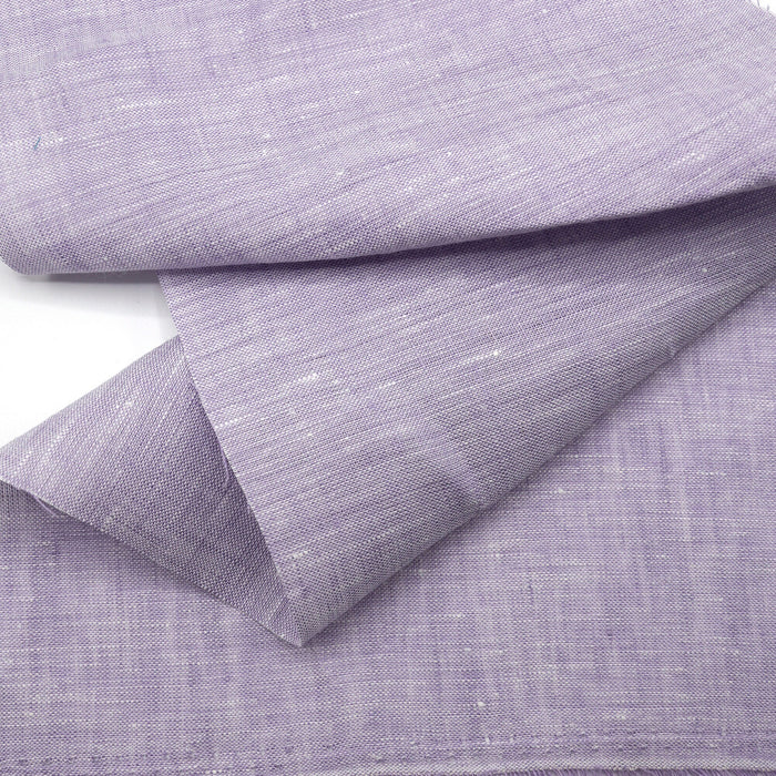 Yarn Dye Linen Lavender and White