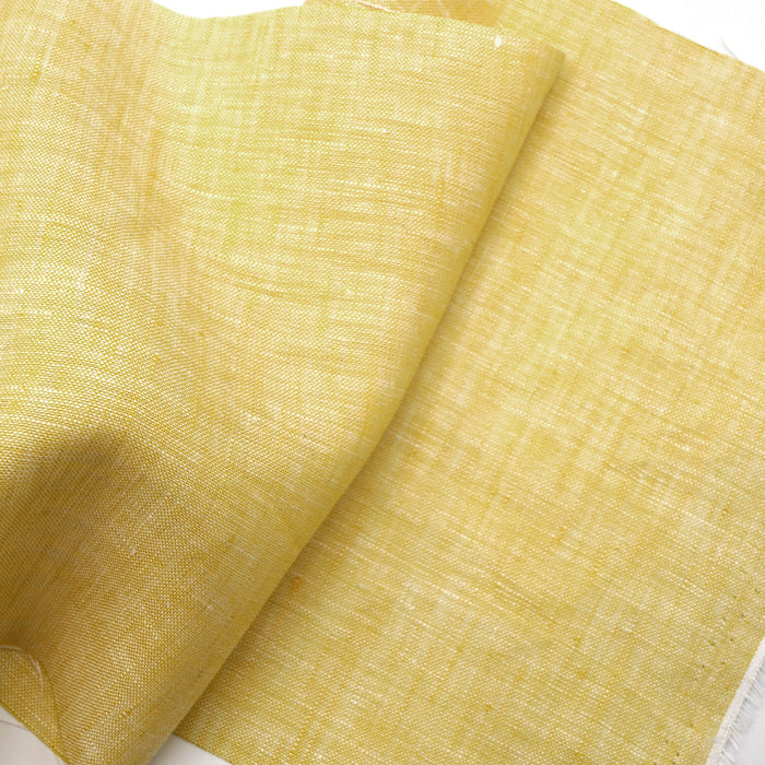 Yarn Dye Linen Yellow and White