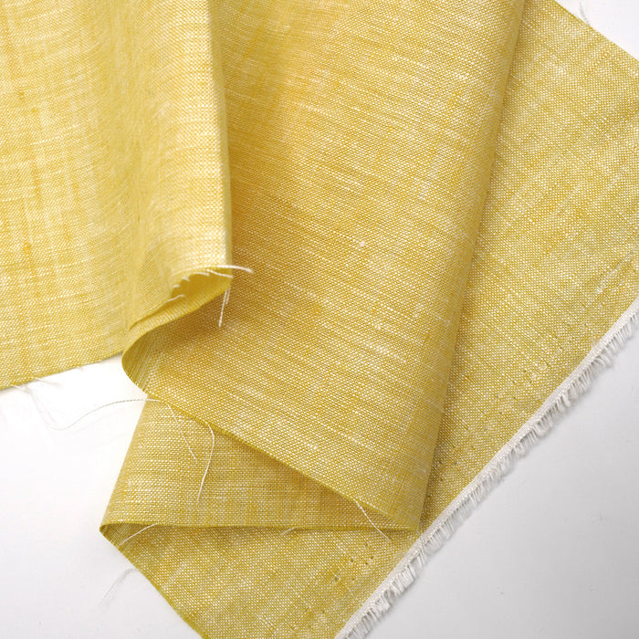 Yarn Dye Linen Yellow and White