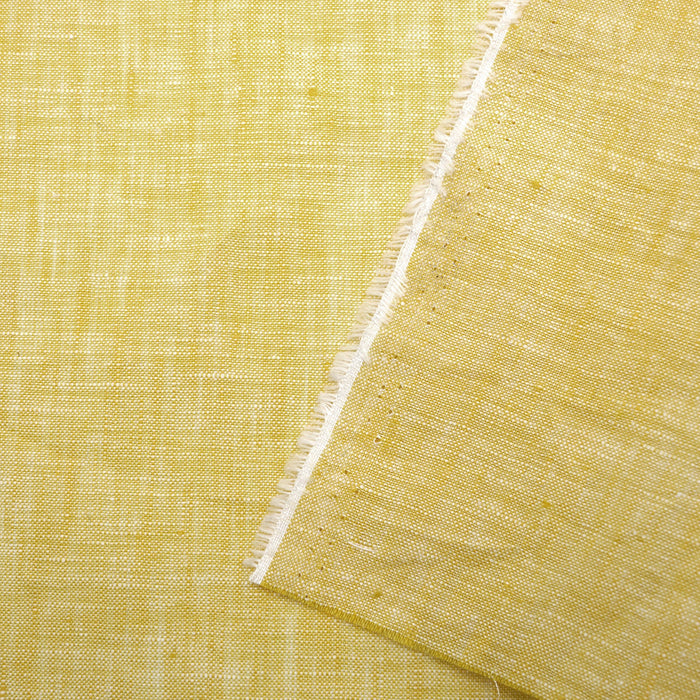 Yarn Dye Linen Yellow and White