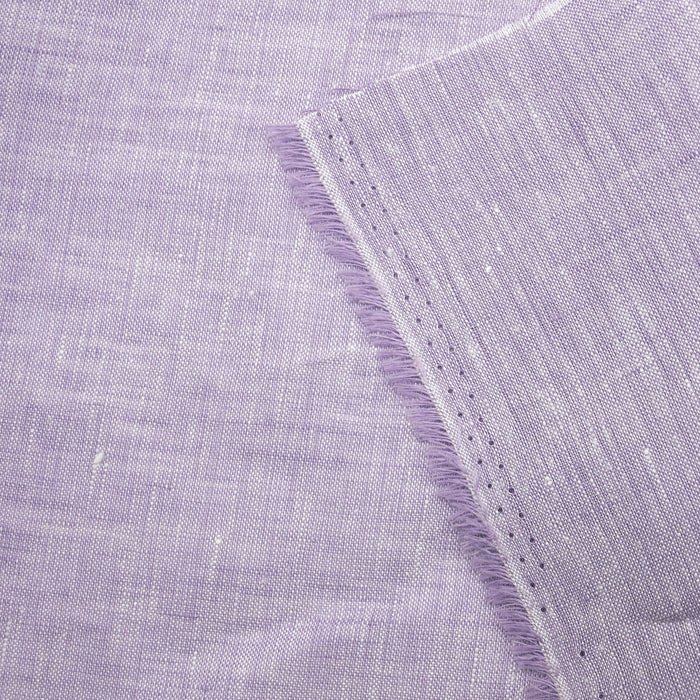 Yarn Dye Linen Lavender and White
