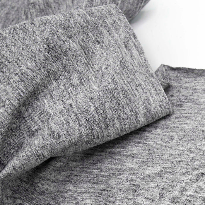 Wool Rayon Jersey Knit Fabric Heather Grey
