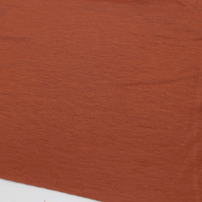 Wool Rayon Jersey Knit Fabric Rust