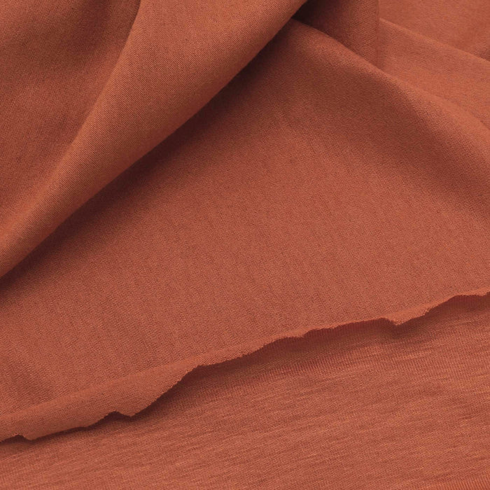 Wool Rayon Jersey Knit Fabric Rust