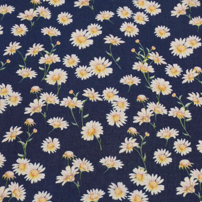Midnight Daises Challis