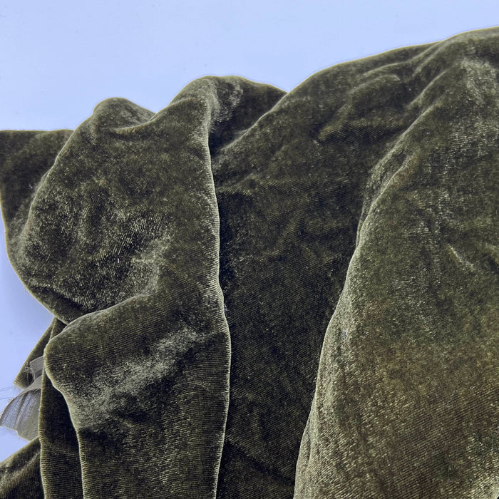 Silk Velvet Fabric Moss