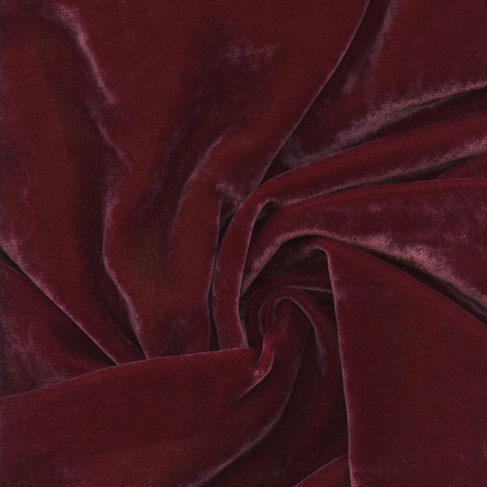 Wine Silk Velvet Fabric: Luxurious Silk Blend