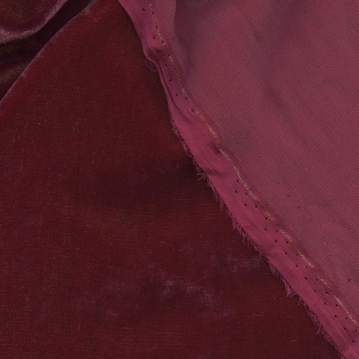Wine Silk Velvet Fabric: Luxurious Silk Blend