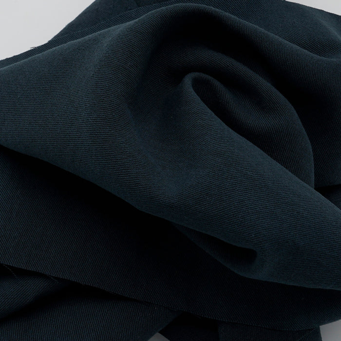 Organic Cotton Linen Fabric Twill Petrol