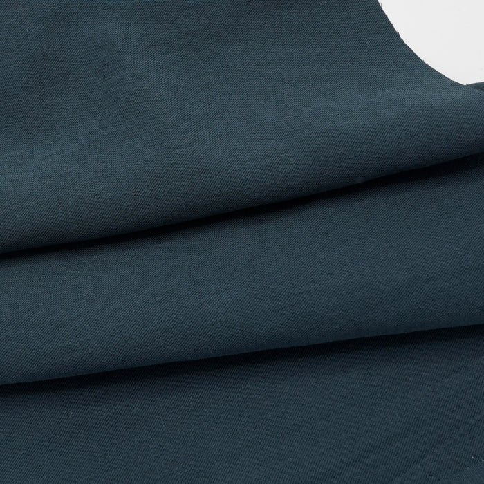 Organic Cotton Linen Fabric Twill Petrol