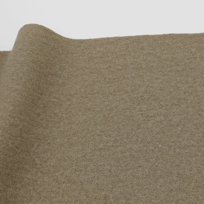 Wool Boucle Knit Fabric Stone