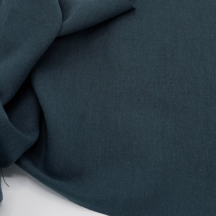 Organic Cotton Linen Fabric Twill Petrol