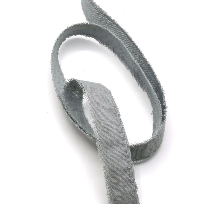 Cotton Linen Ribbon with Frayed Edge