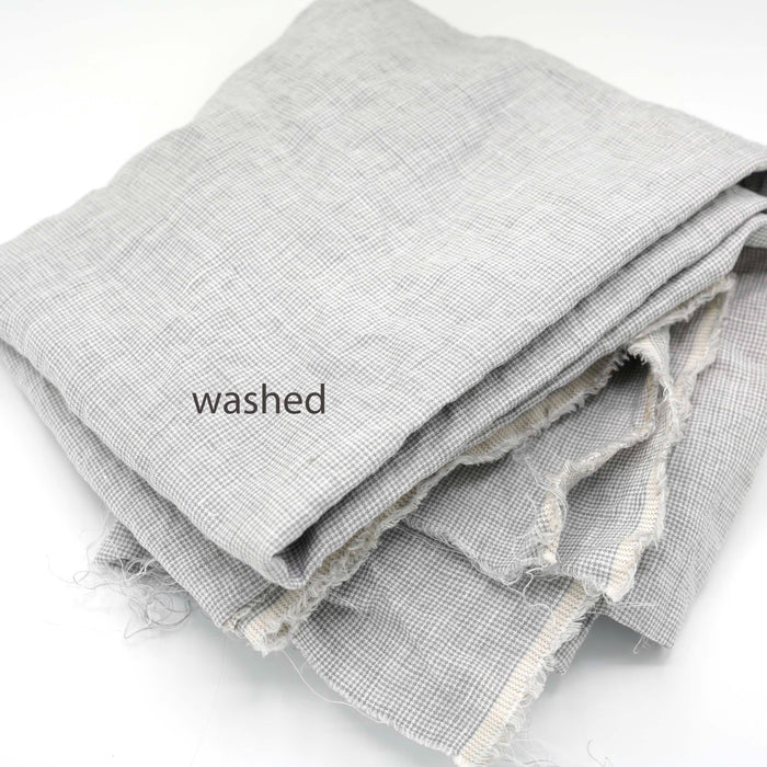 Micro Houndstooth Linen Grey