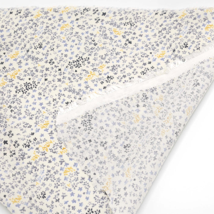 Soft Grey Floral Rayon Challis