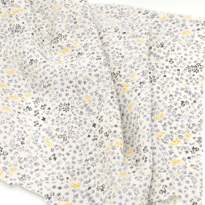 Soft Grey Floral Rayon Challis