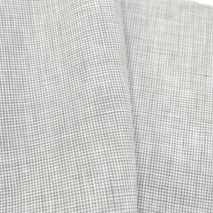 Micro Houndstooth Linen Grey