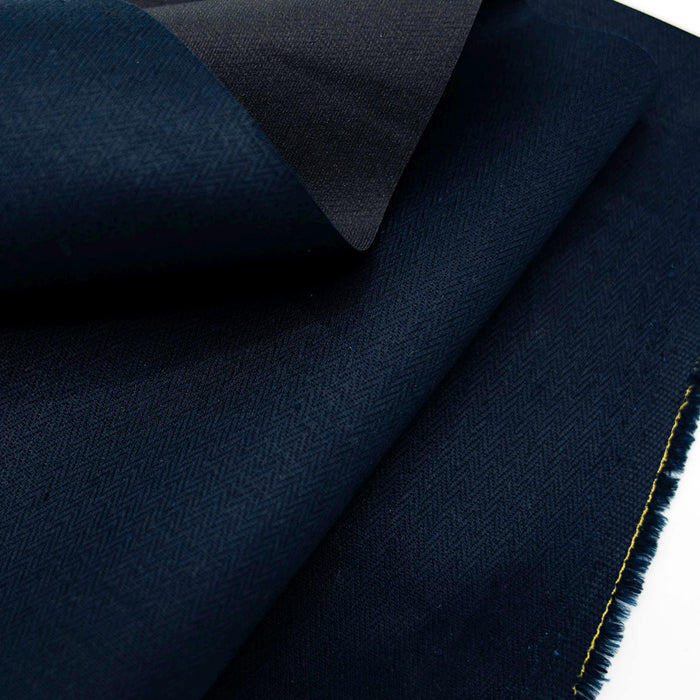 Water Repellent Hemp/Organic Twill Inky Blue