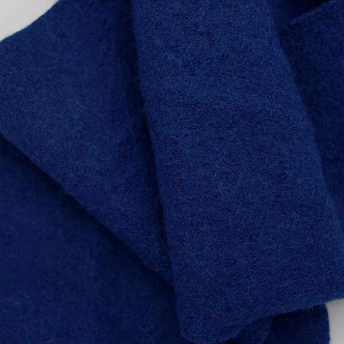 Boiled Wool Boucle Bright Navy