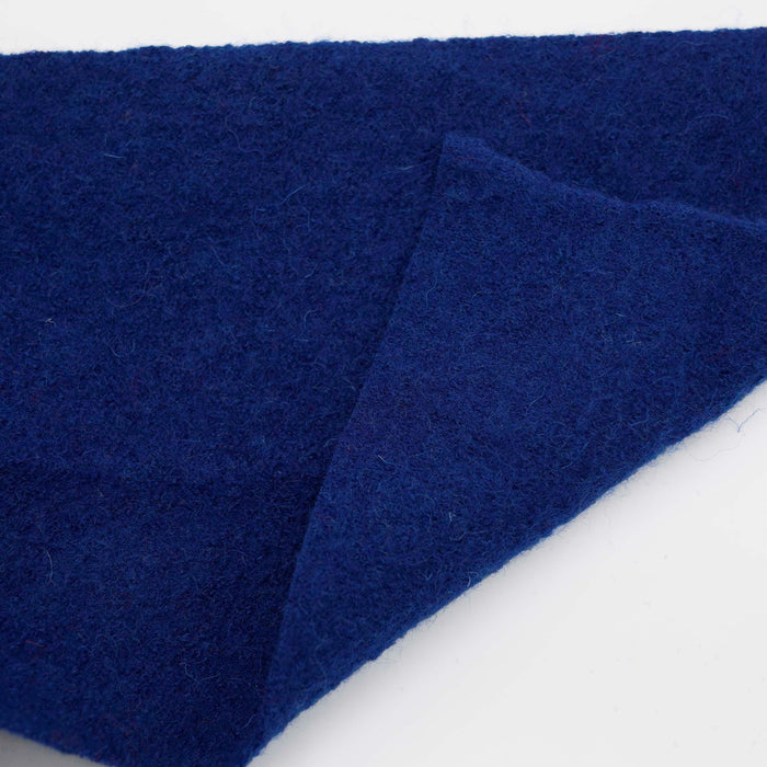 Boiled Wool Boucle Bright Navy