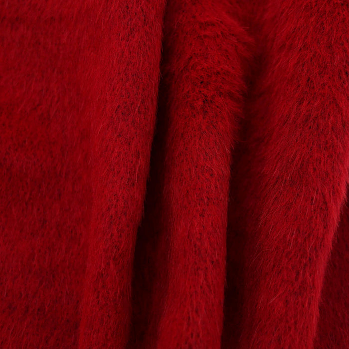 Cozy Mohair Wool Tomato Red