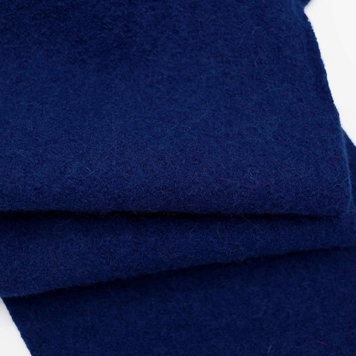 Boiled Wool Boucle Bright Navy