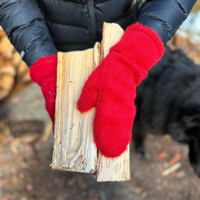 Cozy Mohair Wool Tomato Red