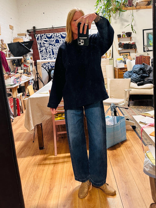 Cozy Mohair Wool Navy