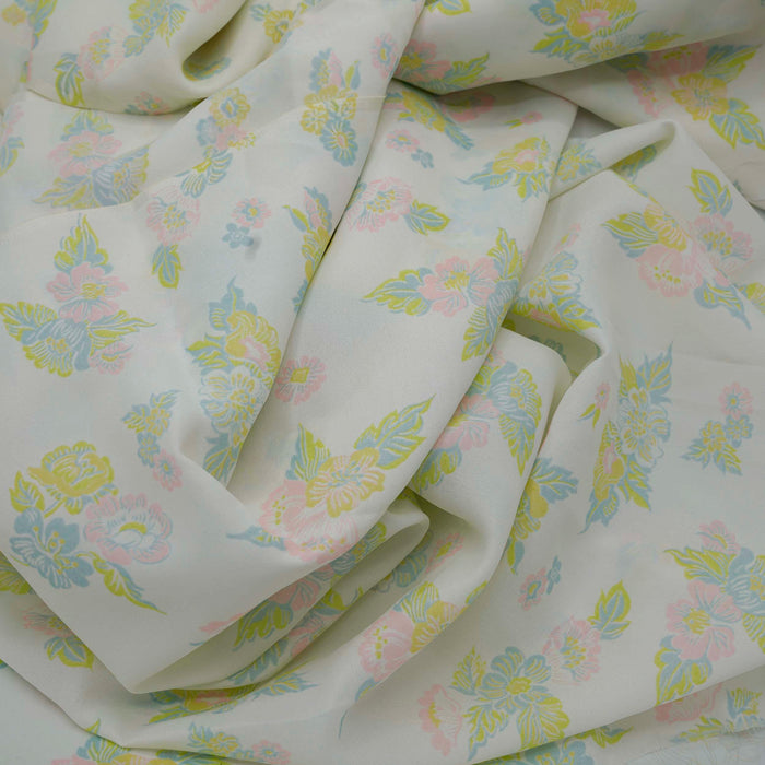 Vintage Soft Sheer Floral Yardage