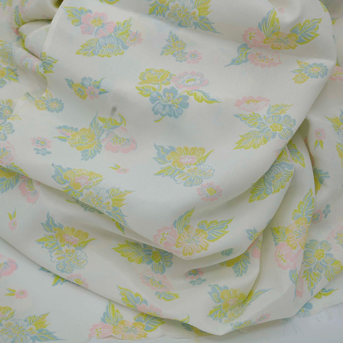 Vintage Soft Sheer Floral Yardage