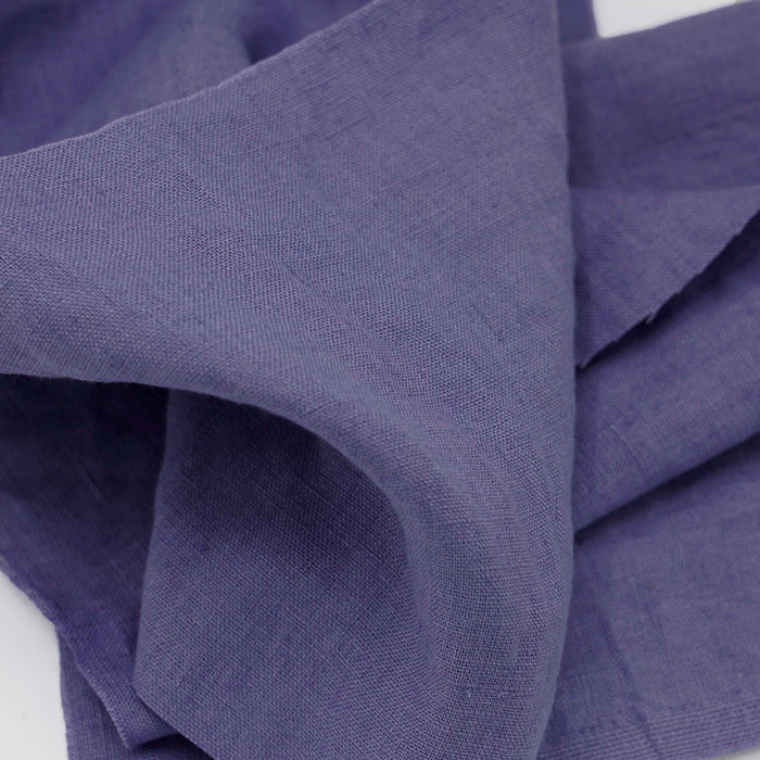 Crocus Purple Linen Fabric: Soft Mid-Weight