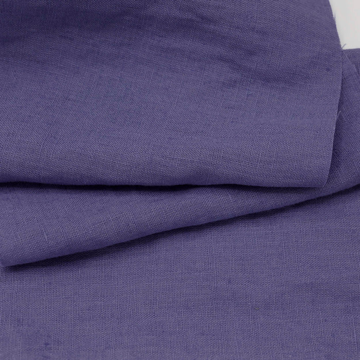 Crocus Purple Linen Fabric: Soft Mid-Weight