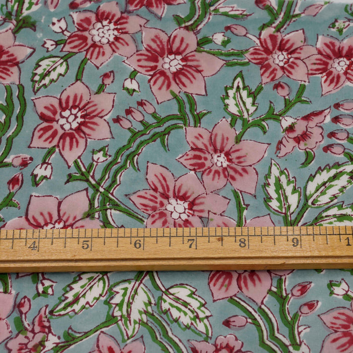 Hand Print Floral Fabric